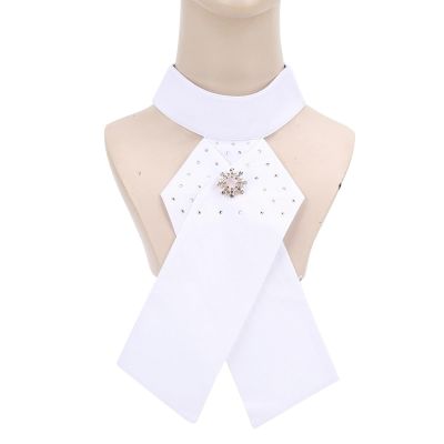 XHTLLO Equestrian Pre-Tied Stock Tie with Brooch, for Horse Riding Adults Cotton Neckwear