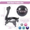 EXCLURA Yoga Ball Chair Seat for Office Chair, Heavy People Stability Ergonomic Chair for Adults, Birthing Ball Chair for Pregnancy, Improve Balance view 2