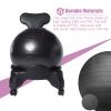 EXCLURA Yoga Ball Chair Seat for Office Chair, Heavy People Stability Ergonomic Chair for Adults, Birthing Ball Chair for Pregnancy, Improve Balance view 4