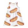 Aflyko Girls Sleeveless Dress Hot Dog Adorable Tank Play Sundress 2T-8T view 1