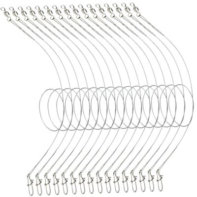 balacoo 24pcs Fishing Line Connectors Wear Thread Pin Fishing Wire Leaders Heavy Duty String Fish Wire Swivels