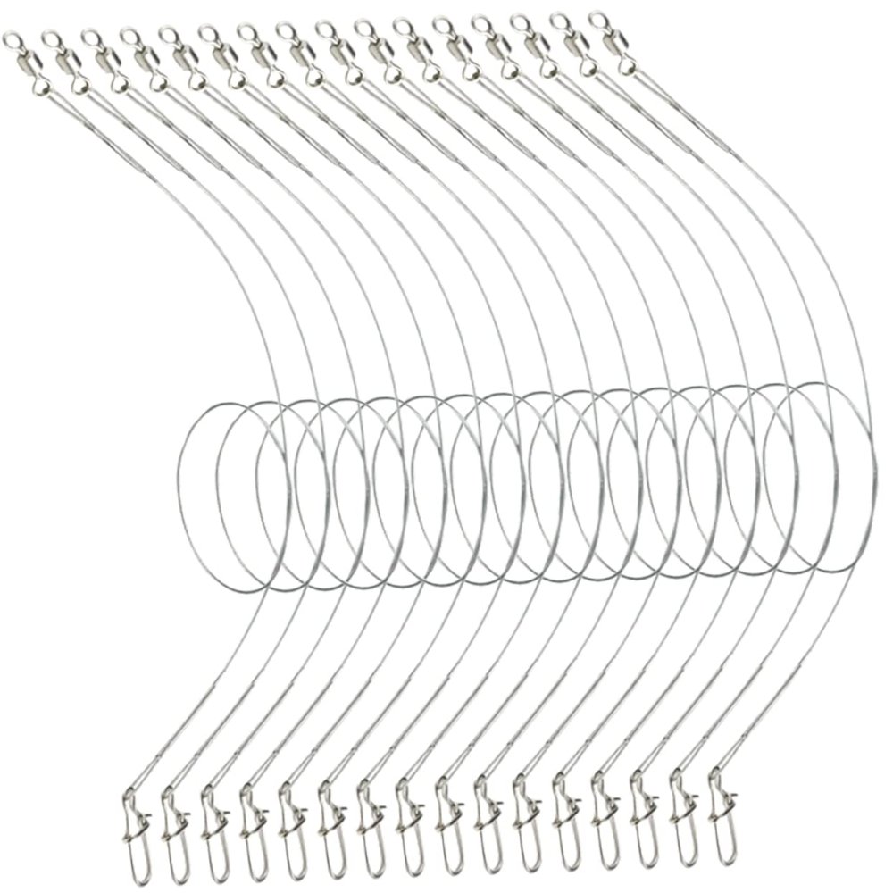 balacoo 24pcs Fishing Line Connectors Wear Thread Pin Fishing Wire Leaders Heavy Duty String Fish Wire Swivels