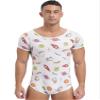 Manyakai Mens Cute Romper Press Button Crotch Jumpsuits Cartoon Pattern Pajamas Home Wear Outfits Type F XX-Large view 1