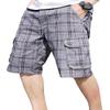 Men's Plaid Cargo Shorts Lightweight Multi Pocket Casual Short Pants Summer Outdoor Loose Shorts No Belt (Grey,29) view 2