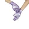 Goiruiya Shiny Metallic Spandex Short Gloves Adult Unisex Glitter Sparkle Opera Gloves for Cosplay Party Hallowmas Costumes Lavender view 1