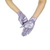 Goiruiya Shiny Metallic Spandex Short Gloves Adult Unisex Glitter Sparkle Opera Gloves for Cosplay Party Hallowmas Costumes Lavender view 4