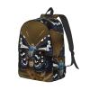 WURTON Beautiful Moth Wings Print Unisex Canvas Bag Canvas Shoulder Pouch Pack Lightweight Backpack For Woman Lady view 2