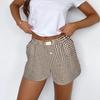 Y2K Lounge Shorts for Women Gingham Boxer Shorts Cute Soft Elastic Low Waist Boxers Plaid Print Button Shorts 2024 view 4