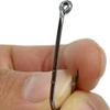 100pcs Bait Holder Fishing Hooks High Carbon Steel Black Nickel with 2 Barbs Fish Hooks Walleye Rig Live Bait Hooks Size: 1#-12# (12#-100pcs) view 3