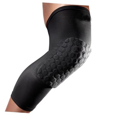 Milisten Protective Sports Leg Sleeve Honeycomb Knee Pads for Football Gym Basketball Support Brace Running Size Xl