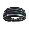 Silk Style United States Thin Purple-Teal Line Flag Headbands for Women Men Sports Headband Outdoor Interior Breathable Sports Wicking Hair Ties Leisure Hair Bands view 2