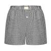 Y2K Lounge Shorts for Women Gingham Boxer Shorts Cute Soft Elastic Low Waist Boxers Plaid Print Button Shorts 2024 view 3