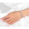 LGYIC Tennis Bracelet for Women|4MM Cubic Zirconia|18k White Gold Plated Bracelets|4-Prong-Setting CZ|Size 6.5 Inches view 2