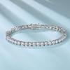 LGYIC Tennis Bracelet for Women|4MM Cubic Zirconia|18k White Gold Plated Bracelets|4-Prong-Setting CZ|Size 6.5 Inches view 4