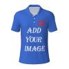 NineFit Basics Custom Polo Shirt Print Customized Polo Shirts with Logo Text Photo Design Your own Royal Blue 3X-Large view 1