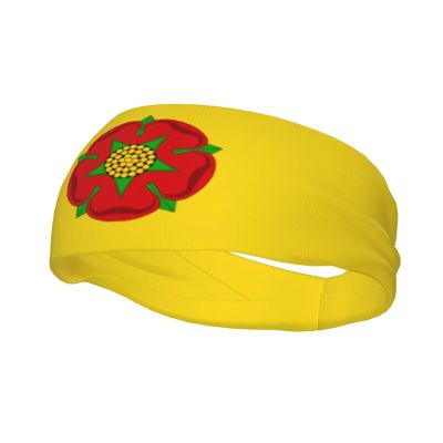 Lancashire County Flag Headbands for Women Men Sports Headband Outdoor Interior Breathable Sports Wicking Hair Ties Leisure Hair Bands