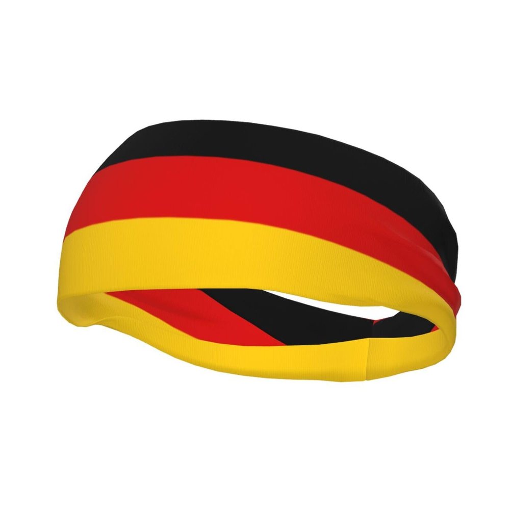Flag of Germany Headbands for Women Men Sports Headband Outdoor Interior Breathable Sports Wicking Hair Ties Leisure Hair Bands