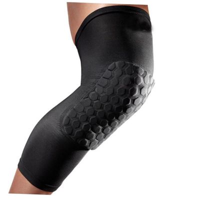 Milisten 1pc Honeycomb Sports Calf Compression Sleeve for Basketball Football Breathable Lightweight Protector Black Muscle Support Impact Protection