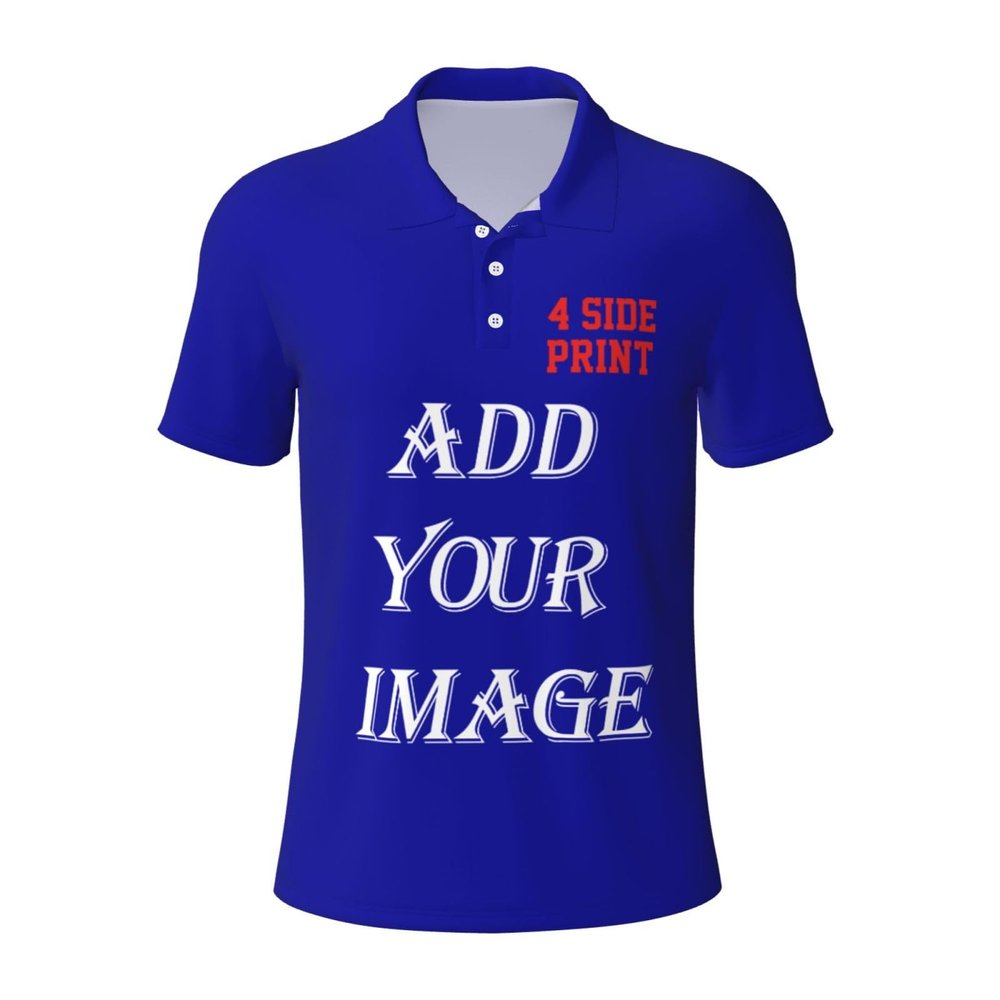 NineFit Basics Custom Polo Shirts for dad Personalized Polo Shirts with Logo Text Photo Design Your own Valentine's Day Gift Navy Small