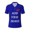 NineFit Basics Custom Polo Shirts for dad Personalized Polo Shirts with Logo Text Photo Design Your own Valentine's Day Gift Navy Small view 1