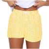 Y2K Lounge Shorts for Women Gingham Boxer Shorts Cute Soft Elastic Low Waist Boxers Plaid Print Button Shorts 2024 view 1