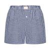 Womens Lounge Plaid Shorts Y2K Elastic Wide Leg Gingham Boxer Pajama Bottoms 2024 Fashion Summer Going Out Shorts view 3