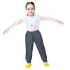 NineFit Basics Kids Girls Boys Solid Rain Pants Toddler Windproof Mud Trousers with Elastic Cuffs Outdoor (Black, 1-2 Years) view 4