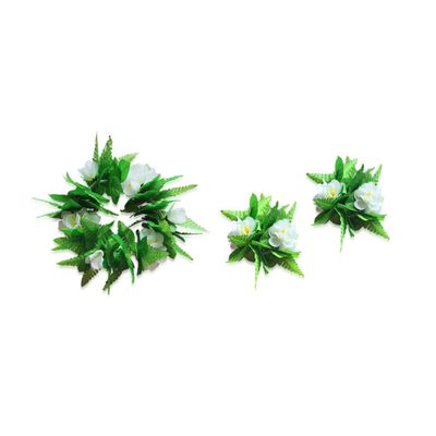 LIFKOME Grass Skirt Hawaiian Costume Set Luau Attire with Necklace Bracelets Headband for Kids