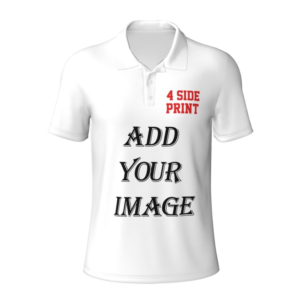 NineFit Basics Custom Polo Shirt Print Customized Polo Shirts with Logo Text Photo Design Your own White Small