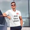 NineFit Basics Custom Polo Shirt Print Customized Polo Shirts with Logo Text Photo Design Your own White Small view 2