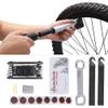 16Pcs Bicycle Repair Bag MultiFunction Bike Tool Kit 16 in 1 Bicycle Multitool with Air Pump,Hex Wrench,Tire Repair Patch,Tire Pry,Air Mouth Nozzle,Metal Grinding Sheet view 1