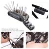 16Pcs Bicycle Repair Bag MultiFunction Bike Tool Kit 16 in 1 Bicycle Multitool with Air Pump,Hex Wrench,Tire Repair Patch,Tire Pry,Air Mouth Nozzle,Metal Grinding Sheet view 4