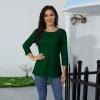 3/4 Length Sleeve Womens Tops Casual Crewneck Plain Dressy Shirts Summer Trendy Loose Three Quarter Sleeve Tunic Tops with Leggings Boho Cotton Cute Spring Blouses Women's 3/4 Sleeve Tops 2025 view 3