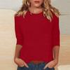 3/4 Sleeve Tops for Women Solid Summer Casual Crewneck T Shirts Dressy Loose Fit Fashion Blouses Spring Trendy Elegant Comfy Tunics or Tops to Wear with Leggings Womens 3/4 Sleeve T Shirts 2025 view 2