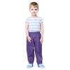 Kids Girls Boys Solid Rain Pants Toddler Windproof Mud Trousers with Elastic Cuffs Outdoor (Purple, 1-2 Years) view 2