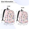 WURTON Llama Cactus Print Unisex Canvas Bag Canvas Shoulder Pouch Pack Lightweight Backpack For Woman Lady view 4