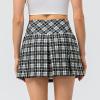 Womens Athletic Tennis Skirts Flowy Shorts for Teen Girl High Waisted Workout Running Hiking Golf Cute Plaid Mini Skirt view 3