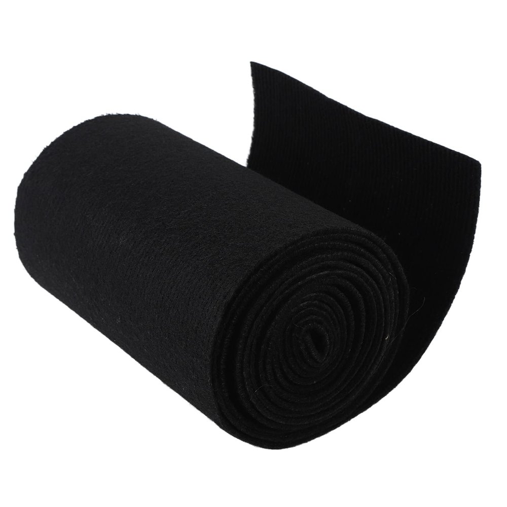 Asixxsix Boat Trailer Bunk Carpet, 24.5cm Width Black Marine Carpet Boat Bunk Carpet for Trailer Bunk Board Runners Boat Carpet & Boat Bunk Carpeting, Trailer Bunk Padding