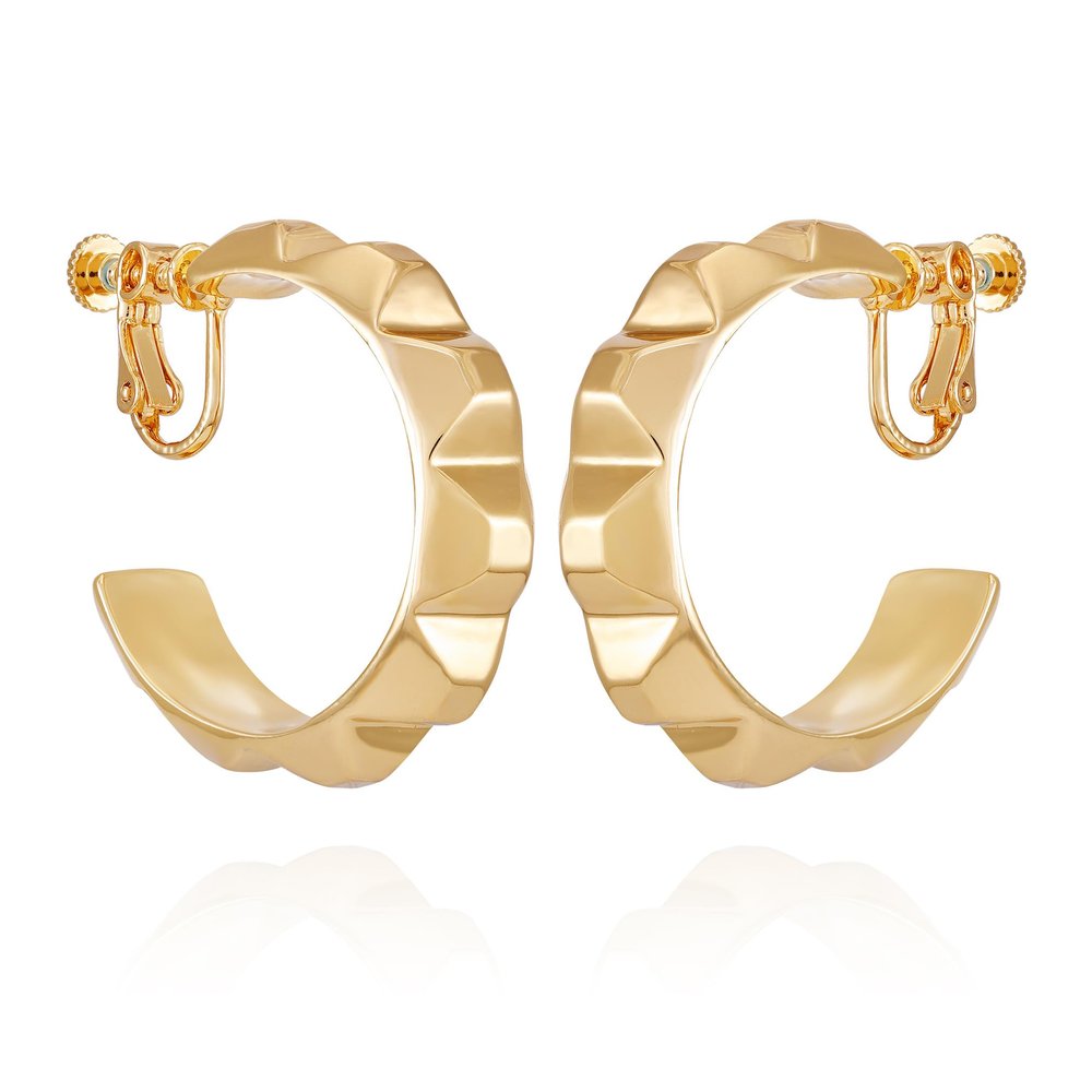 Vince Camuto Goldtone Clip On Hoop Earrings