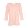 3/4 Sleeve Tops for Women Casual Round Neck Solid Summer Tshirts Shirts Basic Trendy Three Quarter Elegant Tunic Tops with Leggings Boho Cotton Cute Spring Blouses Women's 3/4 Sleeve Tops 2025 view 4