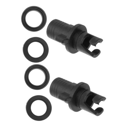 HANABASS 2pcs Inflatable Boat Air Adapter Durable Pump Connector for Kayaks and Paddle Boards Anti-Leak Design Portable and Easy to Use Black Rubber Valve Fitting