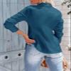 siliteelon Women's Button Down Shirts Long Sleeve Dress Shirts Wrinkle Free Collared Work Office Solid Blouses Corset Tops - Blue02 2XL view 2