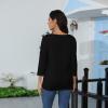 3/4 Sleeve Tops for Women Solid Summer Casual Crewneck T Shirts Dressy Trendy Loose Three Quarter Sleeve Tunic Tops with Leggings Boho Cotton Cute Spring Blouses 3/4 Sleeve Shirts for Women 2025 view 3