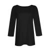 3/4 Sleeve Tops for Women Solid Summer Casual Crewneck T Shirts Dressy Trendy Loose Three Quarter Sleeve Tunic Tops with Leggings Boho Cotton Cute Spring Blouses 3/4 Sleeve Shirts for Women 2025 view 4