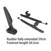 Aosekaa Kayak Rudder with Foot Brace Pedals Foot Control Steering System Kayak Foot Pegs Watercraft Rudder for Angling Boat Canoe view 4