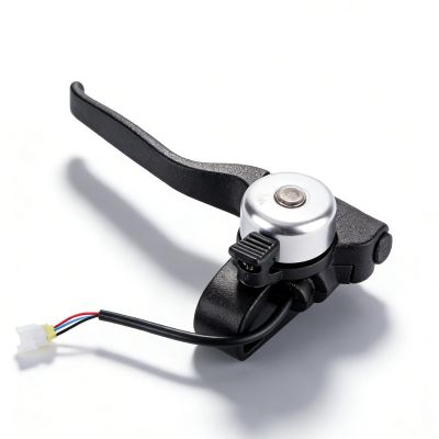 Zunate Left Brake Handle Lever for Electric Scooter, Metal and Nylon, with Bell, Replacement Part