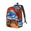 WURTON Arches National Park-Standard Print Unisex Canvas Bag Canvas Shoulder Pouch Pack Lightweight Backpack For Woman Lady, Medium, Black view 2