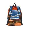 WURTON Arches National Park-Standard Print Unisex Canvas Bag Canvas Shoulder Pouch Pack Lightweight Backpack For Woman Lady, Medium, Black view 3