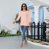 3/4 Sleeve Tops for Women Summer Casual Solid Crewneck T Shirts Dressy Loose Vintage Three Quarter Sleeve Spring Blouses Cotton Layering Long Tunic Tops Cute Outfit Women's 3/4 Sleeve Tops 2025 view 2