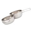 GANAZONO 3pcs Stainless Steel Travel Cutlery Camping Accessory Bowl Storage Bag Collapsible Handle Bowl for Camping Kit view 1
